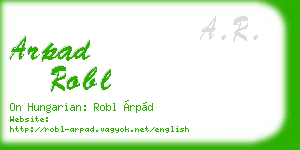 arpad robl business card