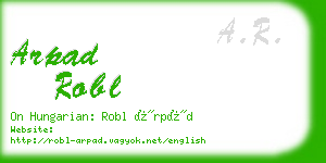 arpad robl business card